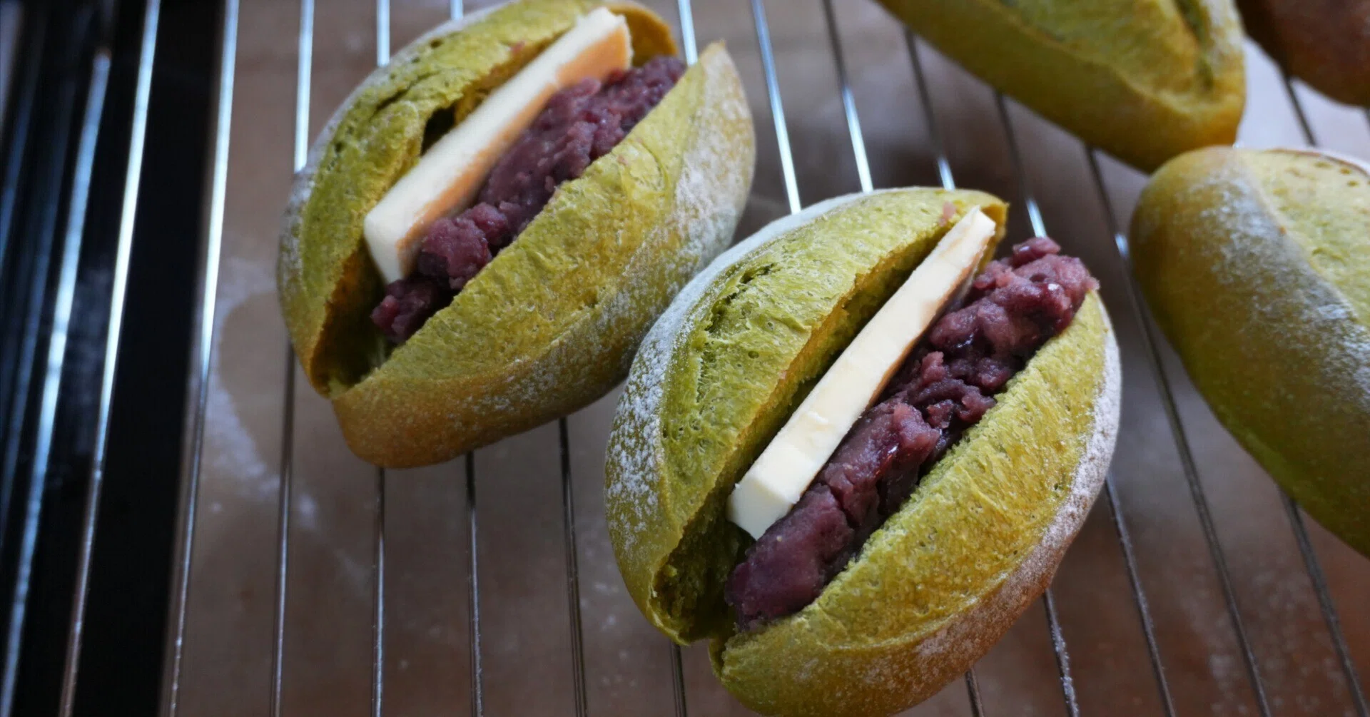 抹茶のあんバターサンドを作った日。｜みちぱん｜おうちで焼ける本格