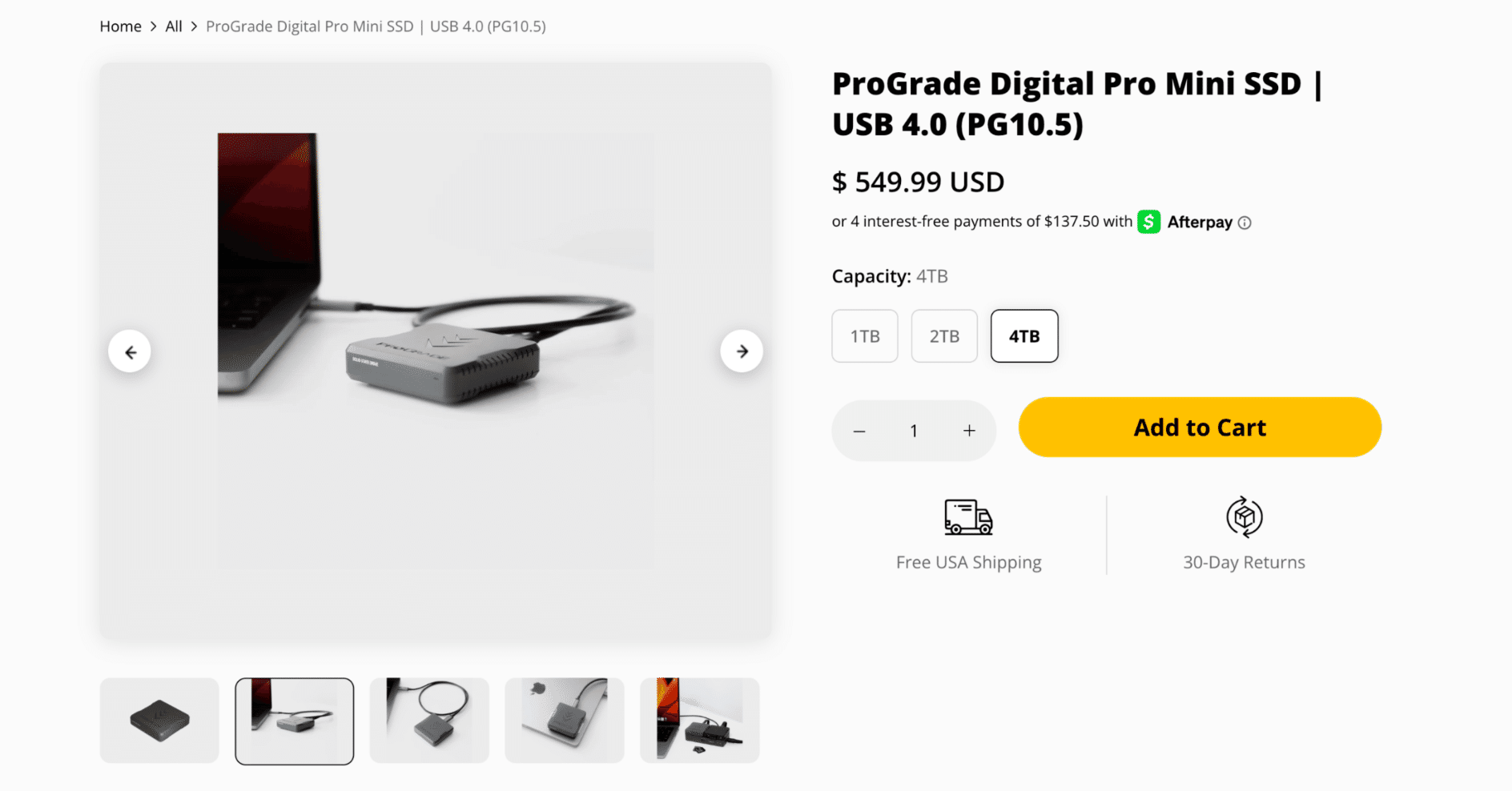 個人的に気になる製品 ProGrade Digital External SSD | USB 4.0 (PG10