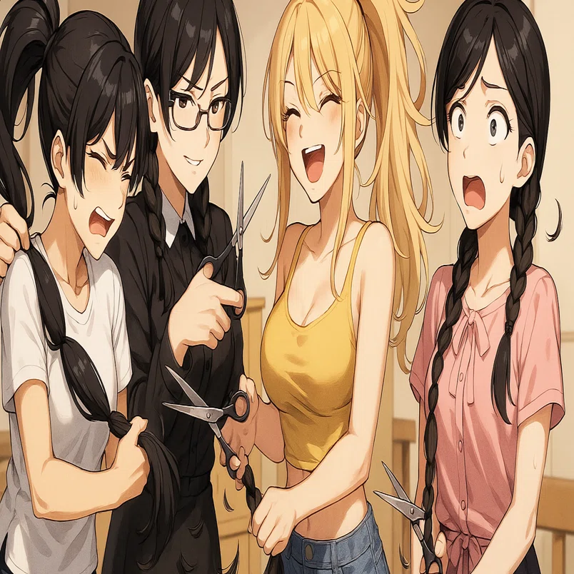 断髪小説】断髪、なかったことに。（9）断髪ハーレム｜imestojp