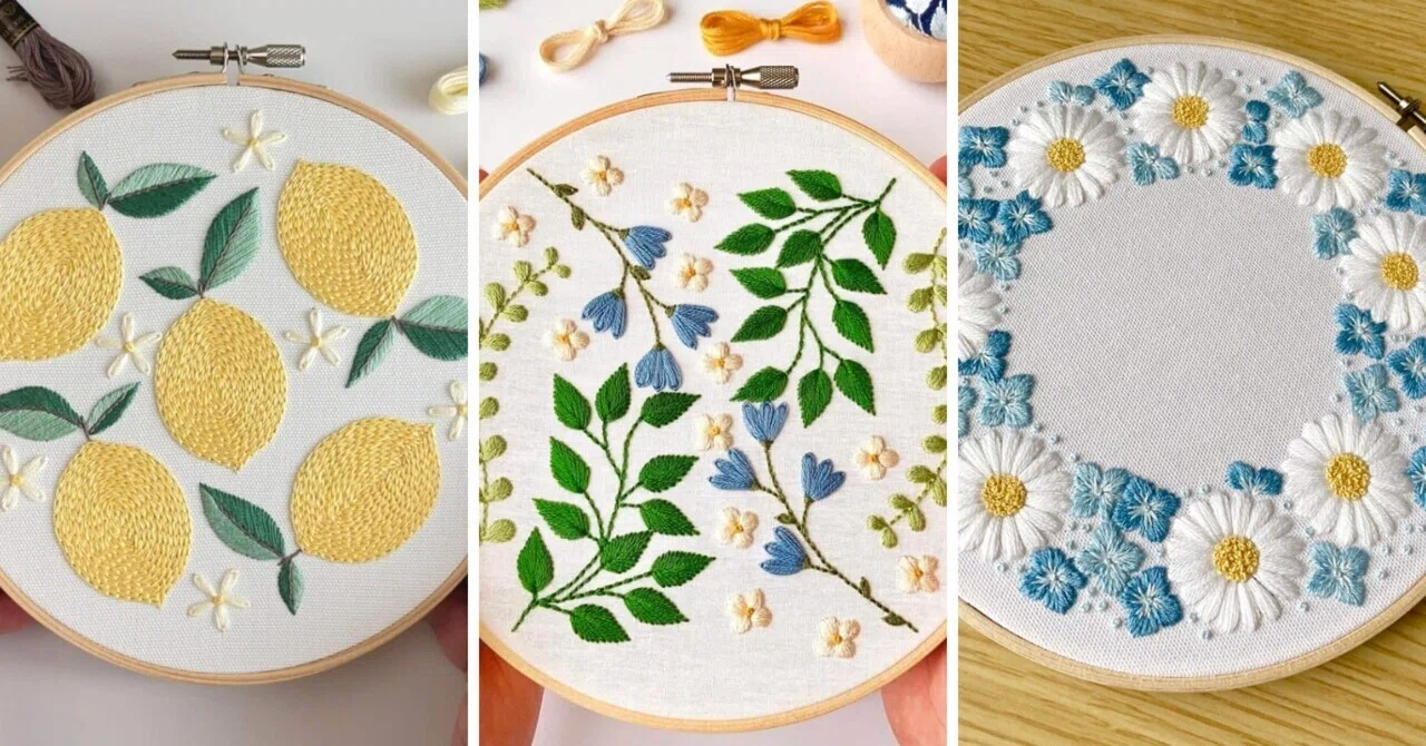 初夏の刺繍図案セット｜3点まとめてちょっとお得｜はなこまち/刺繍作家
