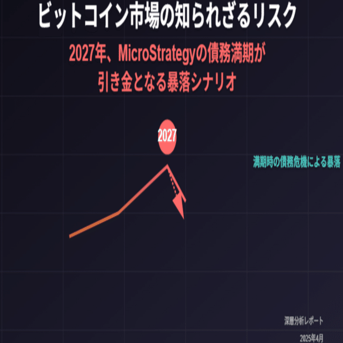 ビットコイン市場の知られざるリスク：2027年、MicroStrategyの債務満期が引き金となる下落シナリオを解説｜お茶漬け☆太郎