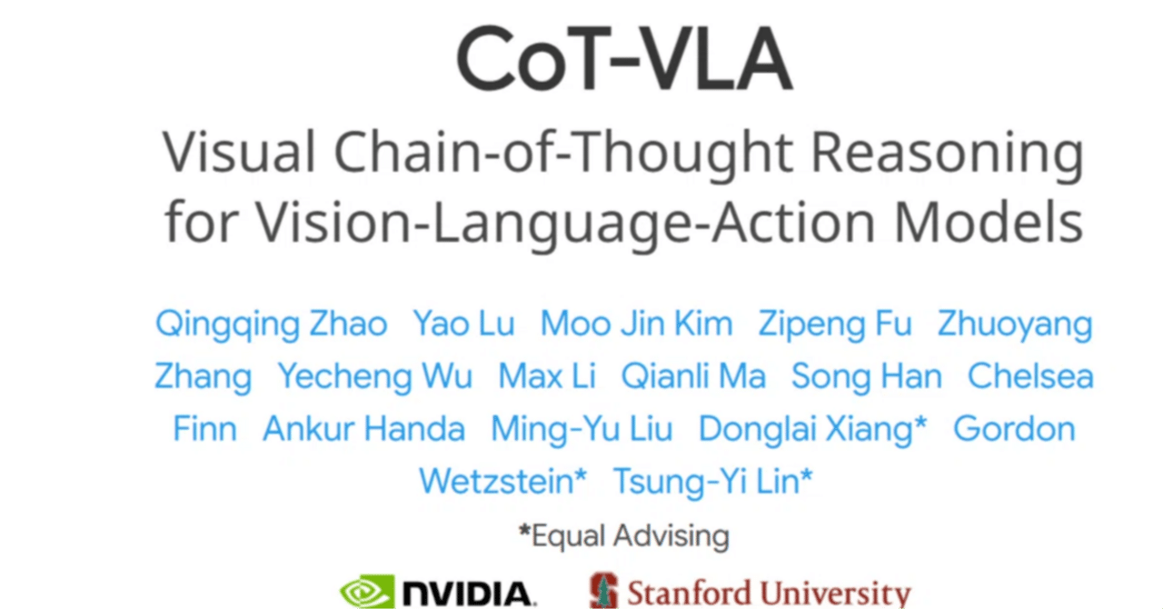 論文解説：CoT-VLAVisual Chain-of-Thought Reasoning for
