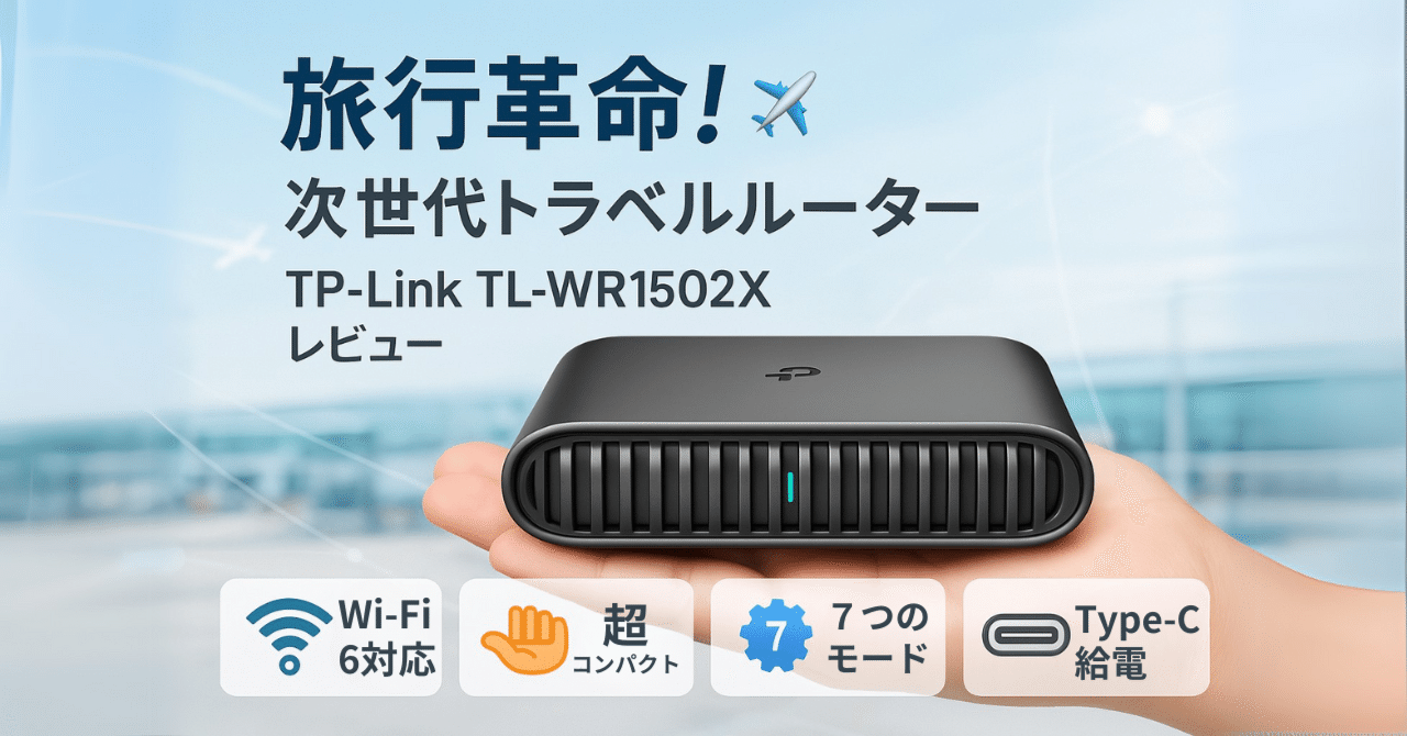 次世代トラベルルーター「TP-Link TL-WR1502X」登場！旅行や出張のネット環境を快適に✨｜りょー｜ガジェット好きインフラエンジニア