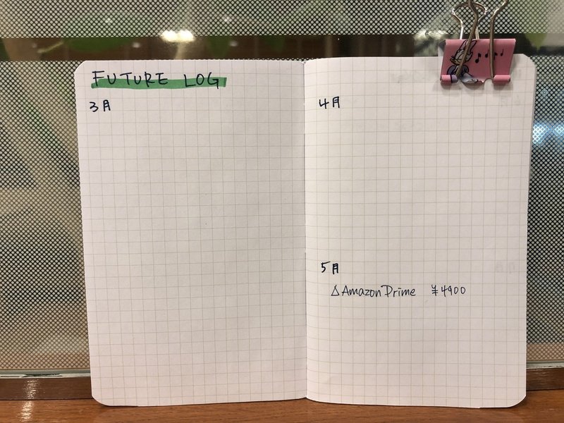 Field Notesでバレットジャーナル サエキエマ Note