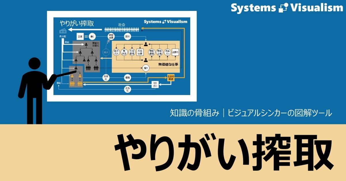 変貌する労働と社会システム やりがい搾取｜働きすぎ、その理由｜図解の本棚 | Systems Visualism
