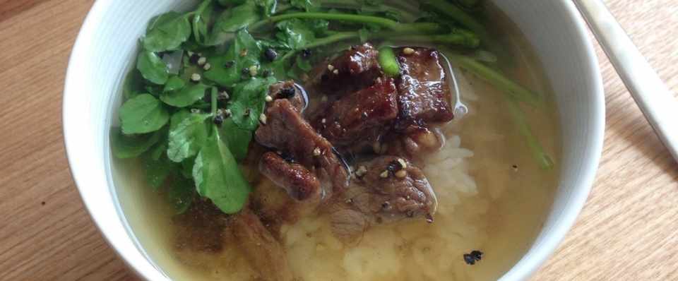 急須で簡単 牛肉とクレソンのスープごはん 週末のスープごはん 有賀 薫 Note