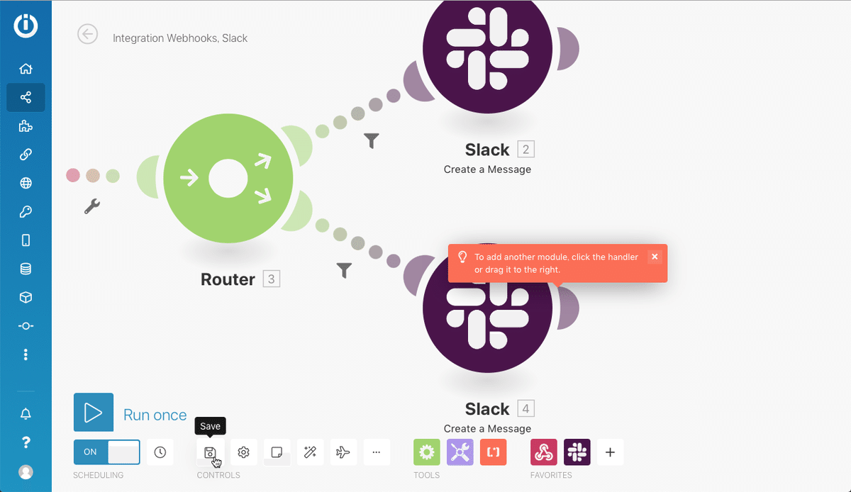 シナリオ編集後にSaveボタンを押す
