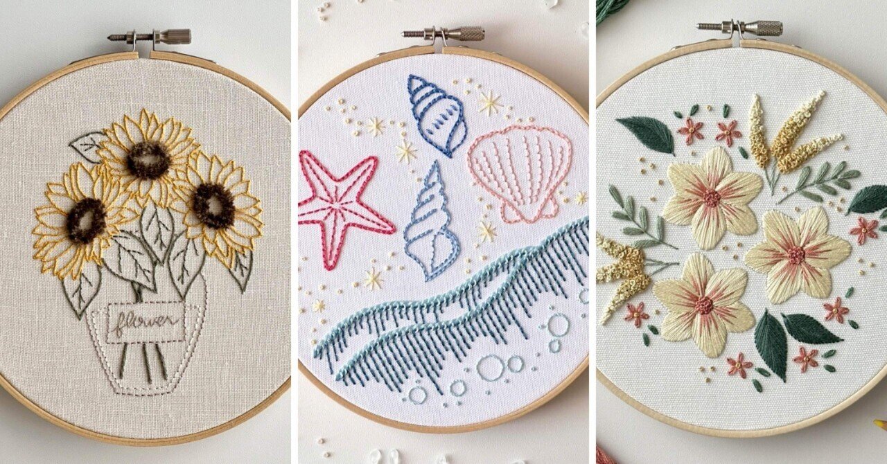 ハンドメイド　花束　風景　刺繍　壁掛け　2つセット Amazon | Tmtop 刺しゅう 刺繍キット 花柄 クロスステッチキット