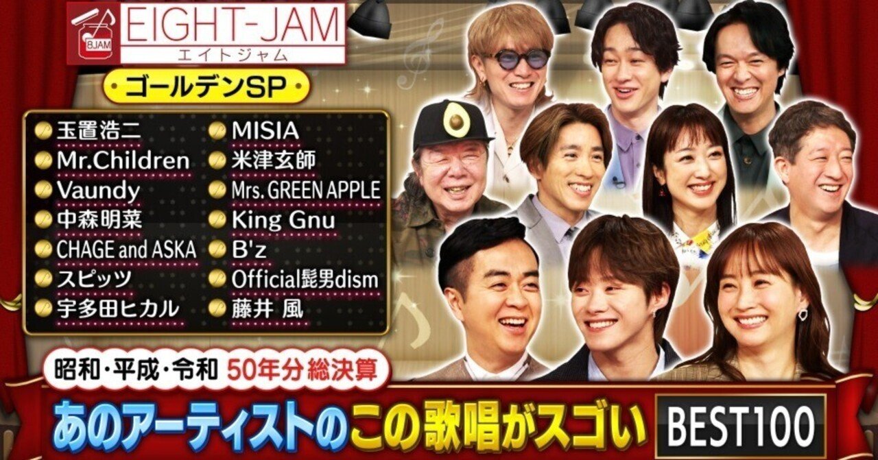 EIGHT-JAM 昭和・平成・令和50年分総決算!!“あのアーティストのこの