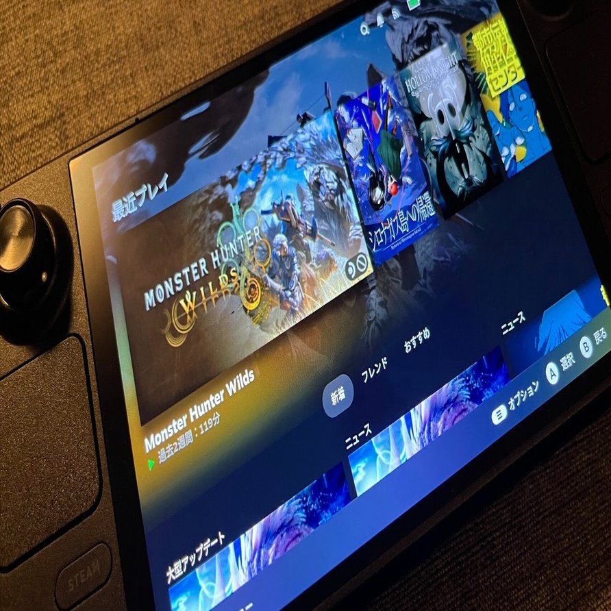 Steam Deck 1TBモデル購入。携帯性は？モンハン動く？気になる点や