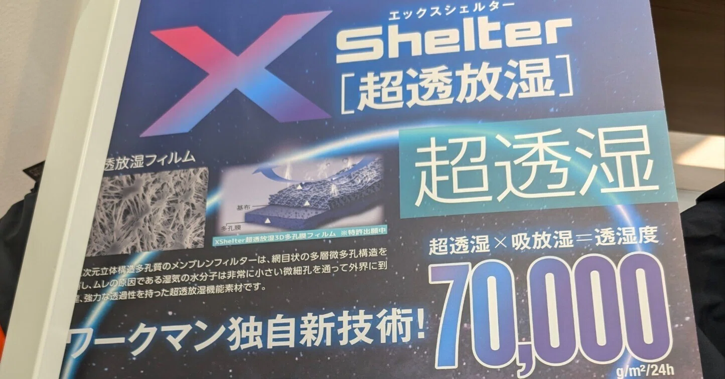 ワークマンの超透放湿レインジャケット XShelter(エックスシェルター 