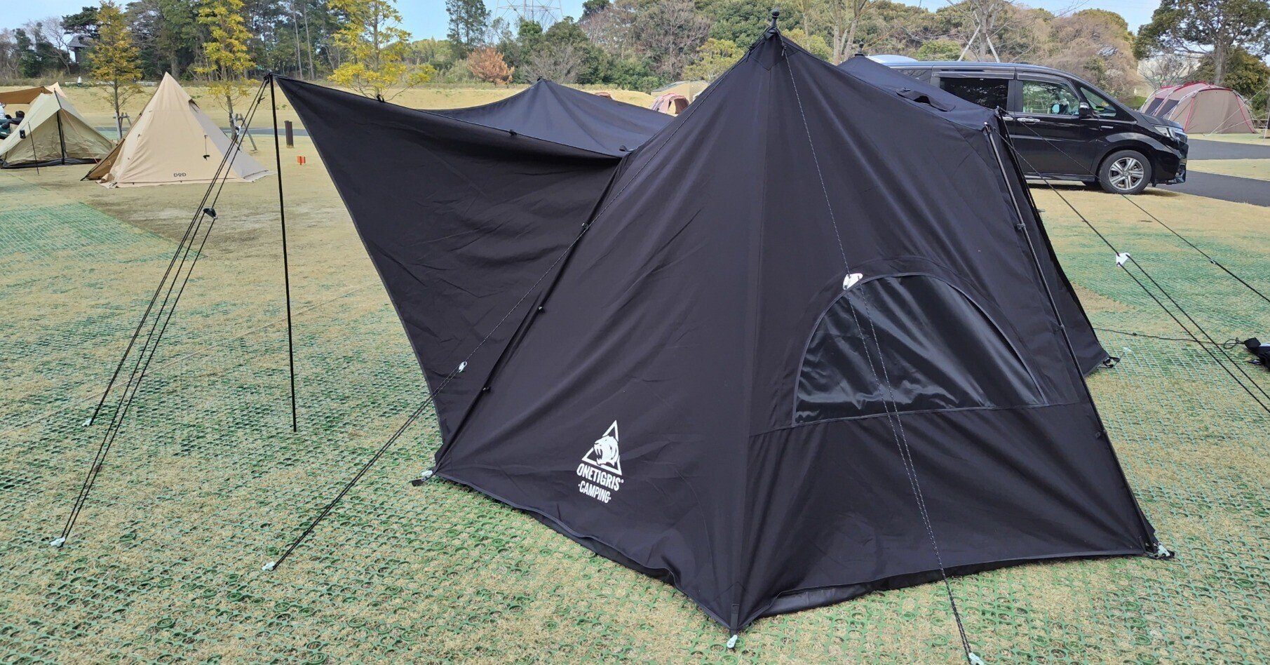 ONE TIGRIS SOLO HOMESTEAD 黒TCの備忘録(初心者のテントの立て方 ONE TIGRIS SOLO HOMESTEAD 黒TCの備忘録(初心者のテントの立て方