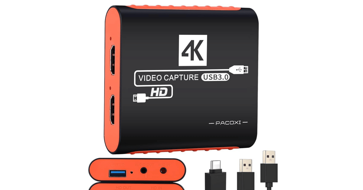 PACOXI 4K HDMI キャプチャーボード】プロ並みのゲーム実況と