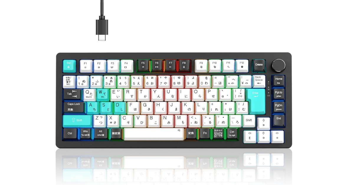 メカニカルキーボード 日本語配列とカナ印字一体 75% ガスケット