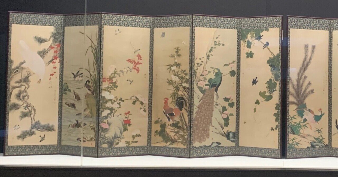 佚山黙隠《花鳥図屏風》②ベストショットの若冲、オフショットの佚山