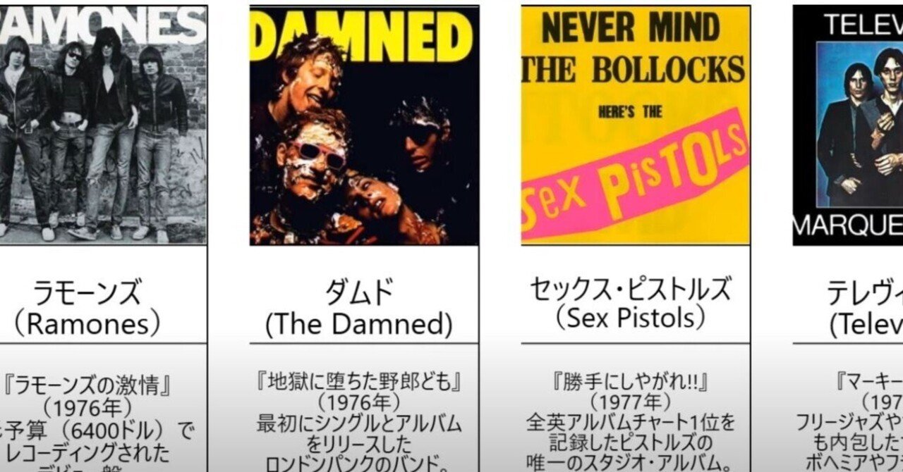 洋楽）70年代基本のパンク・アルバム10選 / 10 Greatest Punk Rock