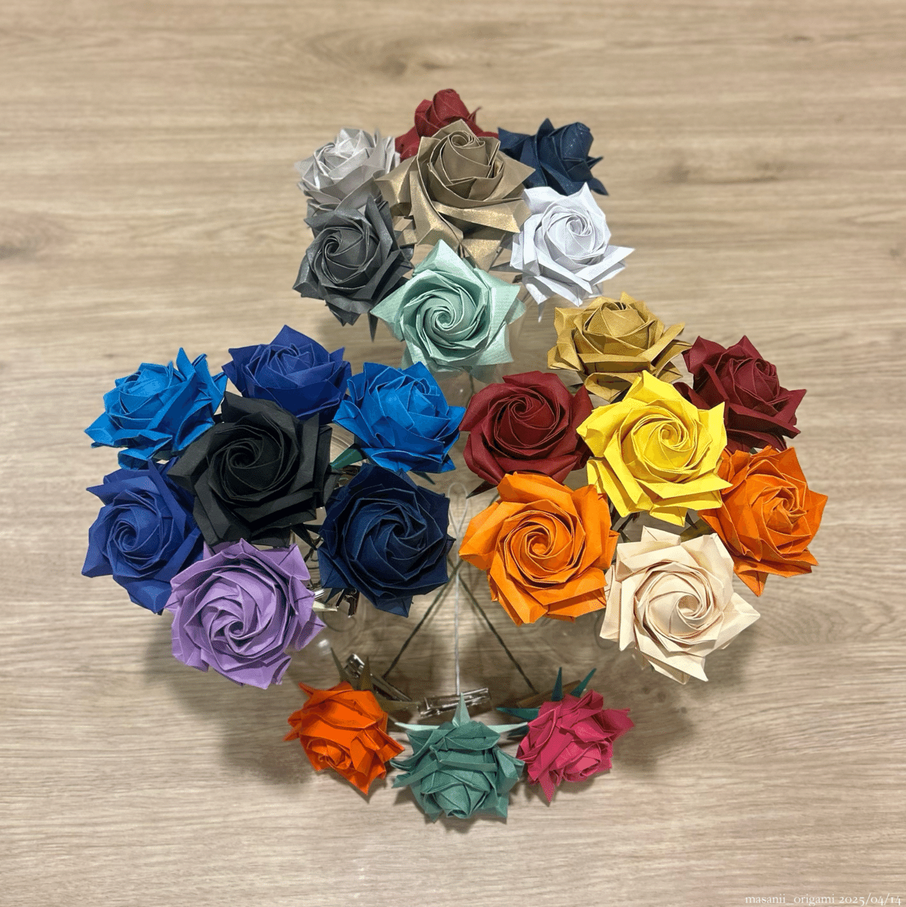 卒業記念に折り紙のバラを〜佐藤ローズ大放出〜／Origami roses for