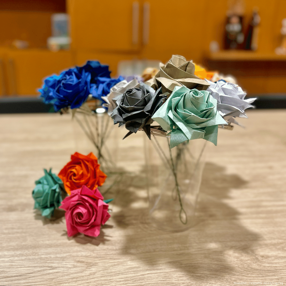 卒業記念に折り紙のバラを〜佐藤ローズ大放出〜／Origami roses