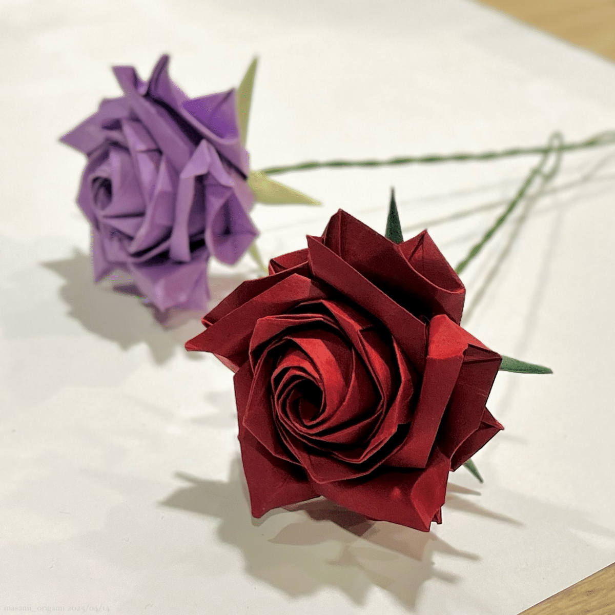 卒業記念に折り紙のバラを〜佐藤ローズ大放出〜／Origami roses