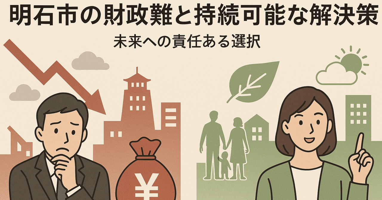 明石市の財政難と持続可能な解決策：未来への責任ある選択｜石井ひろのり【明石市議会議員】