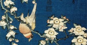 葛飾北斎「桜に鷹」 黄綬褒章受章者制作 銅版画(エッチング