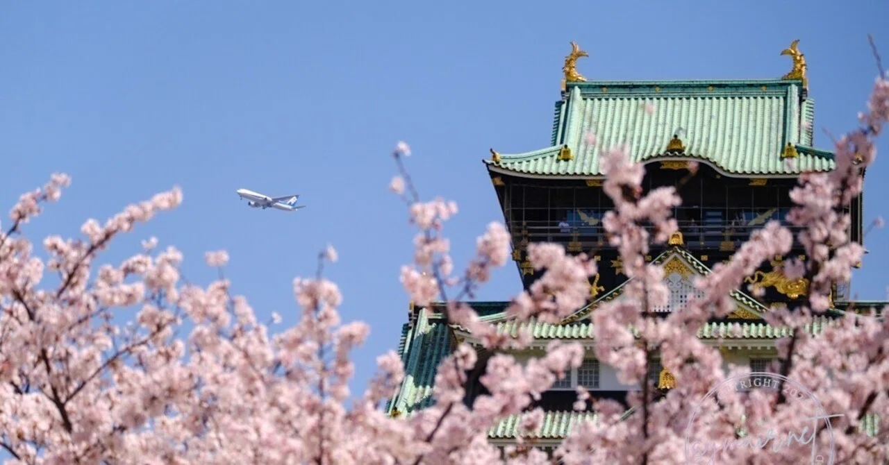 お城×ヒコーキ＝エモい春。大阪城の写真で富士フイルムメタバース 