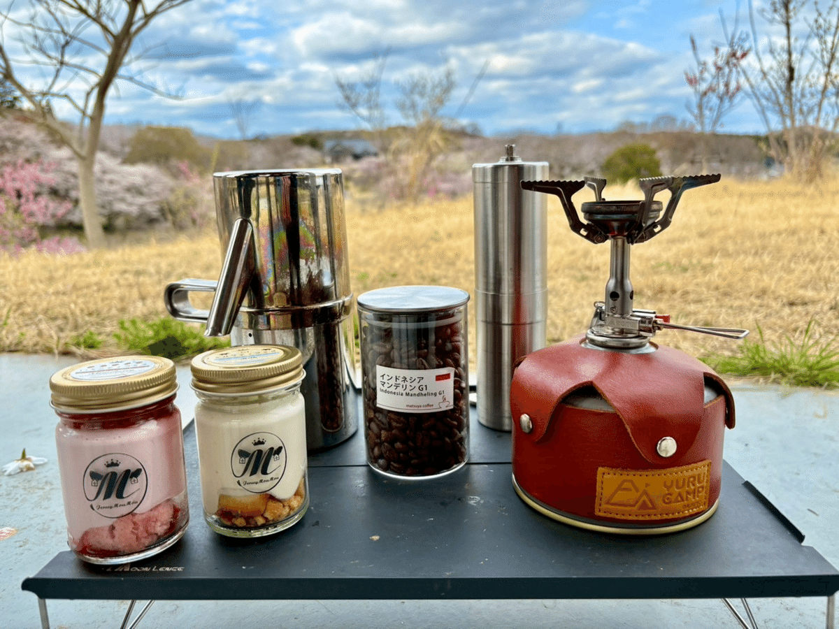 ツーリングでのコーヒーセット