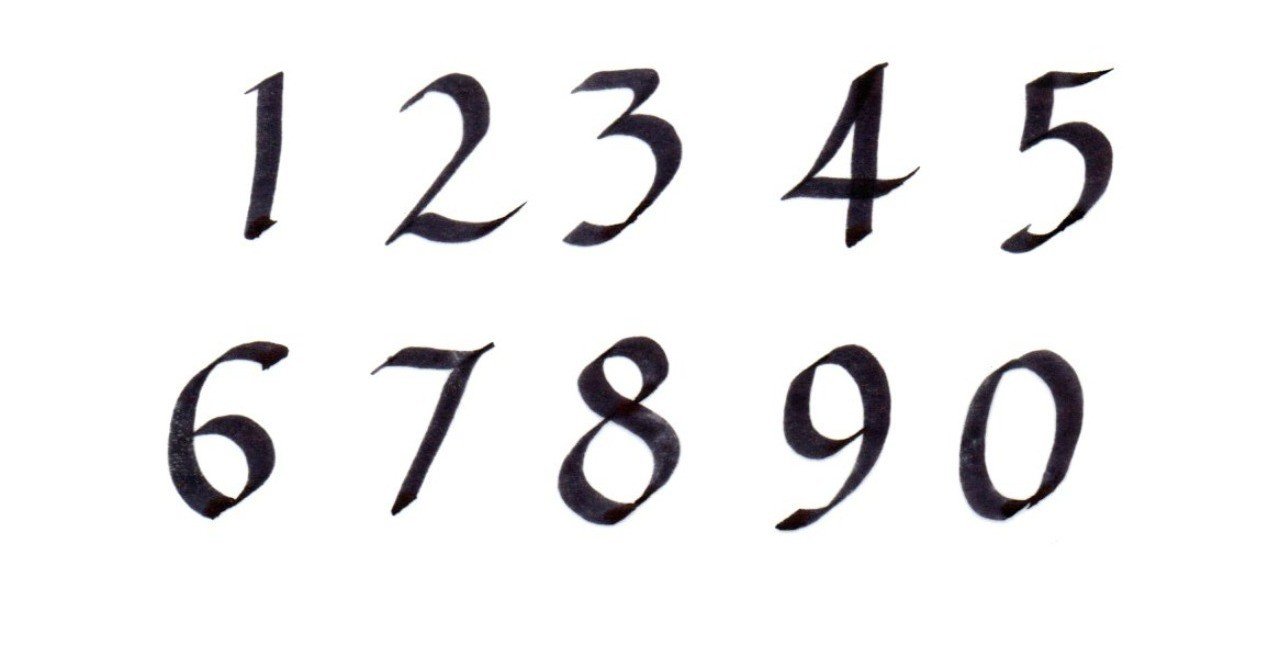 カリグラフィーで数字の見本をご紹介します アキラ Note カリグラフィーで数字の見本をご紹介します アキラ Note