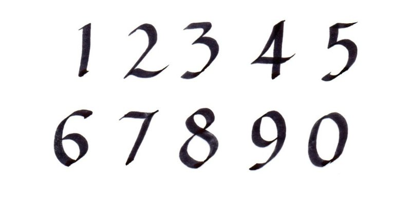 カリグラフィーで数字の見本をご紹介します アキラ Note カリグラフィーで数字の見本をご紹介します アキラ Note