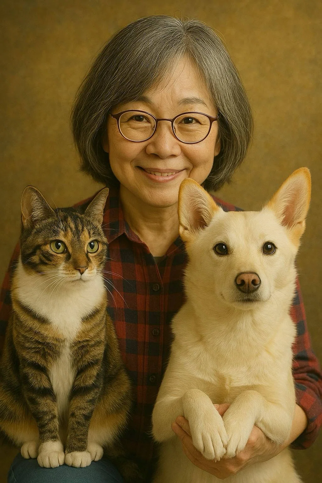 母の写真を元に生成した女