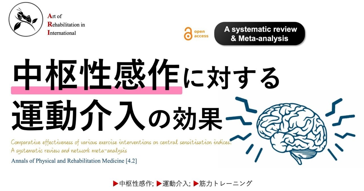 中枢性感作に対する運動介入の効果｜Super Human | 理学療法士