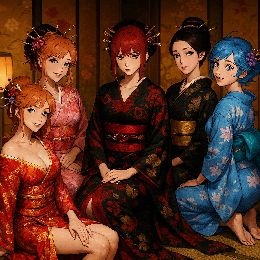 もし彼女たちが花魁だったなら】――艶やかなる五人の花魁、その美に酔え