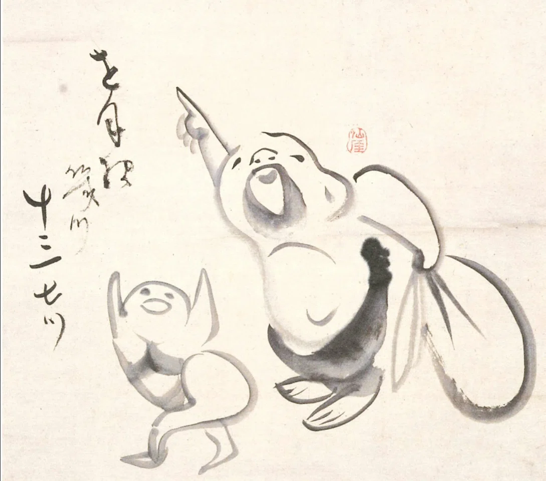 禅僧 仙厓義梵 太宰府 うそかえ神事 掛軸 これが江戸時代!? ゆるカワすぎる仙厓（せんがい）和尚の作品に思わず