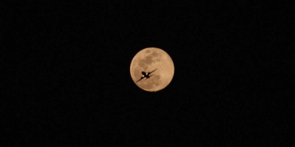 月と飛行機 月の写真 2 フレネル Note