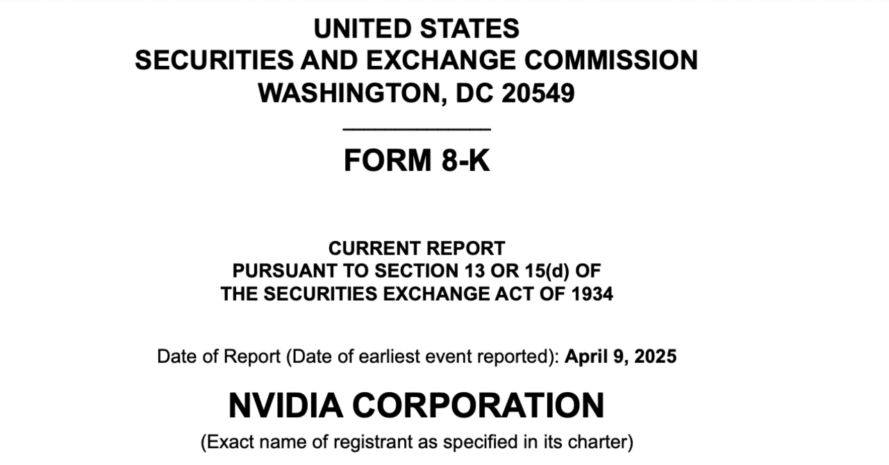 NVIDIA SEC Filing Form 8-K：約55億ドルの費用｜Kawamura Akihiro