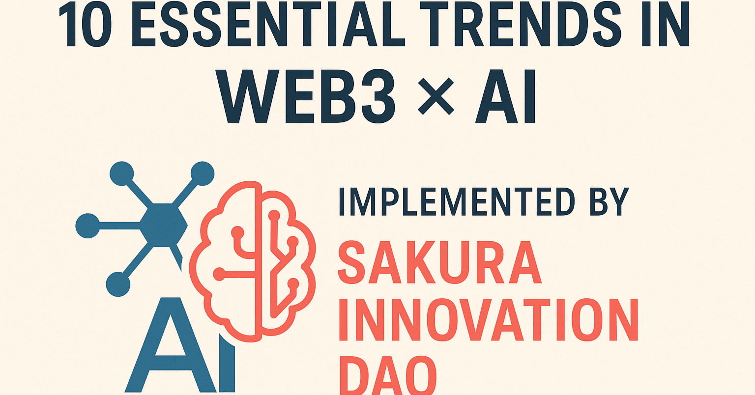 10 Essential Trends in Web3 × AI — Implemented by Sakura Innovation DAO｜  Tommy Yoshida（吉田勉）