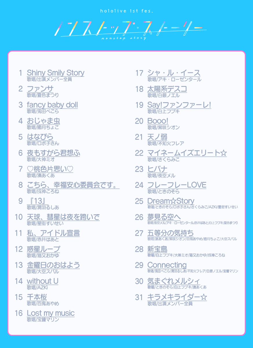 Amazon.co.jp: hololive 1st fes. 『ノンストップ・ストーリー