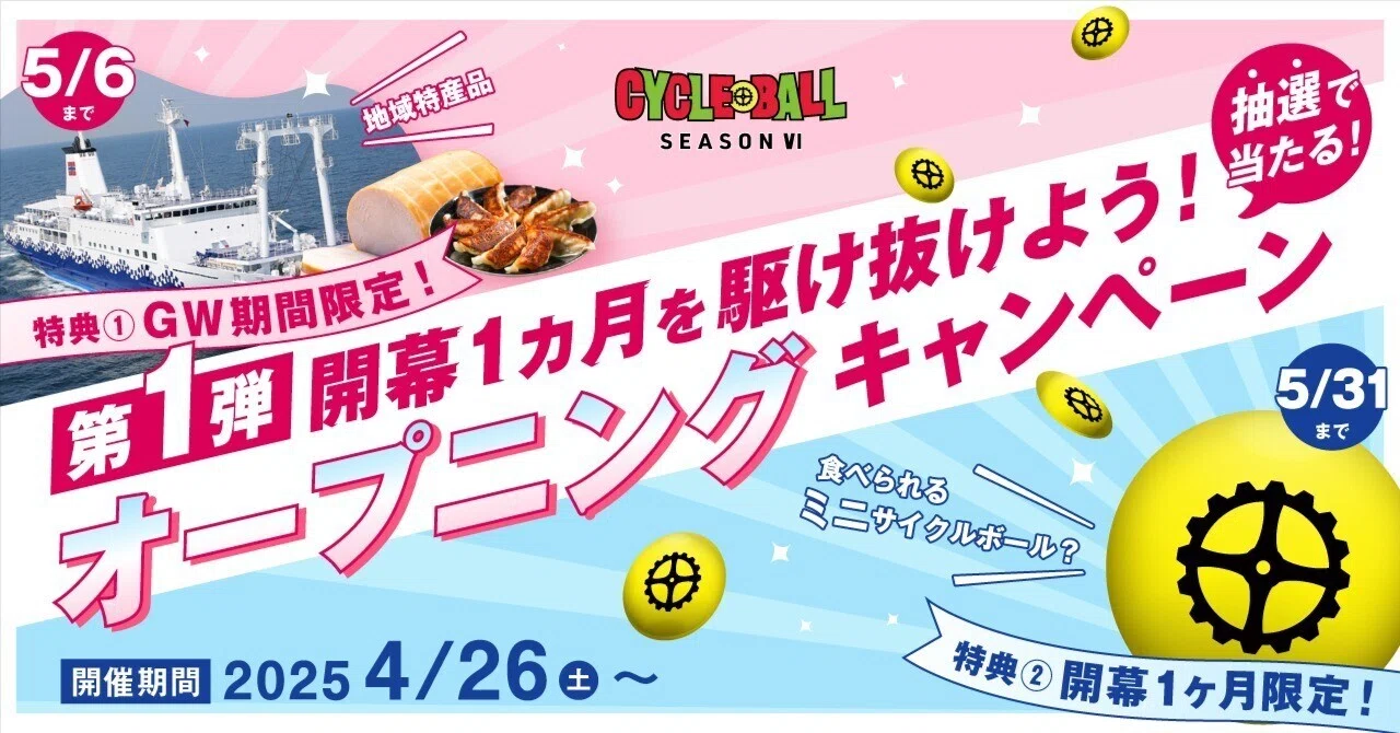 サイクルボールSeason6】開幕1ヵ月を駆け抜けよう！オープニング