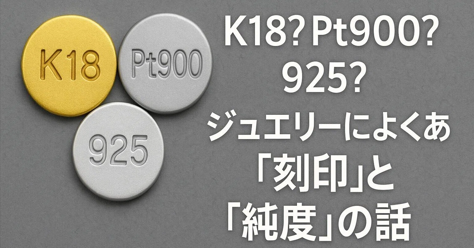 K18？Pt900？925？—ジュエリーによくある“刻印”と“純度”の話｜ぶんのせかい