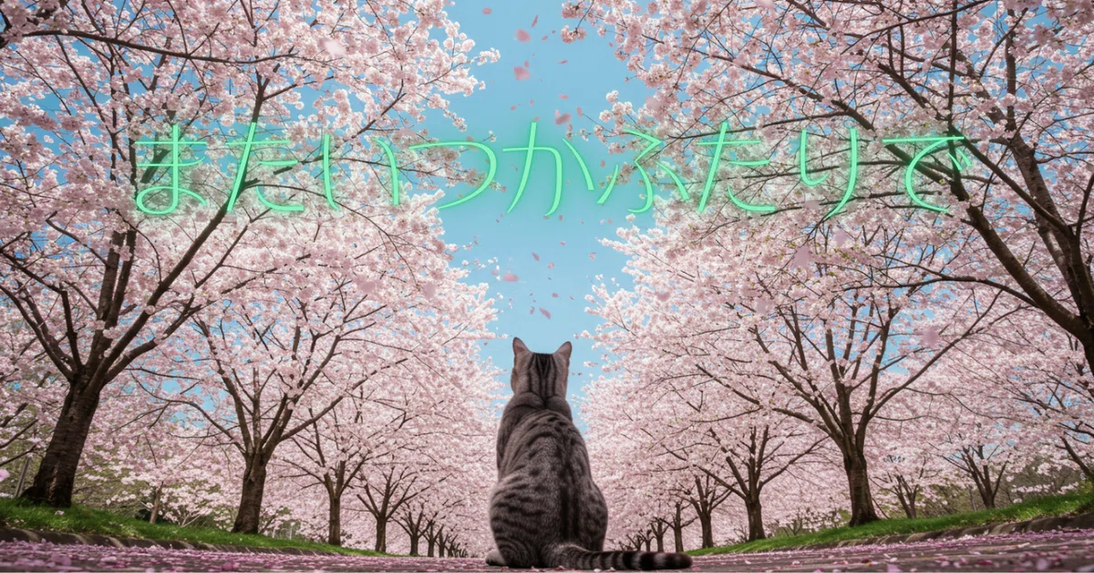 らてと一緒に桜を|writer こまき / おーるwrite