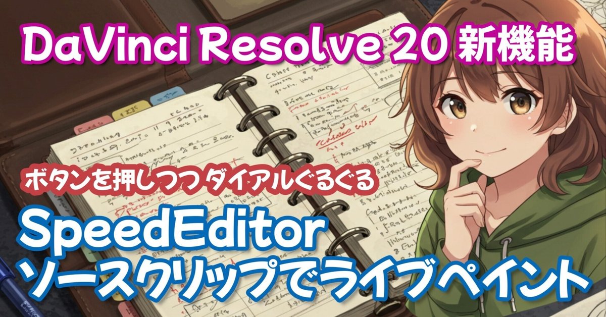 スピードエディタ DaVinci Resolve Speed Editor 覚書｜TAKE
