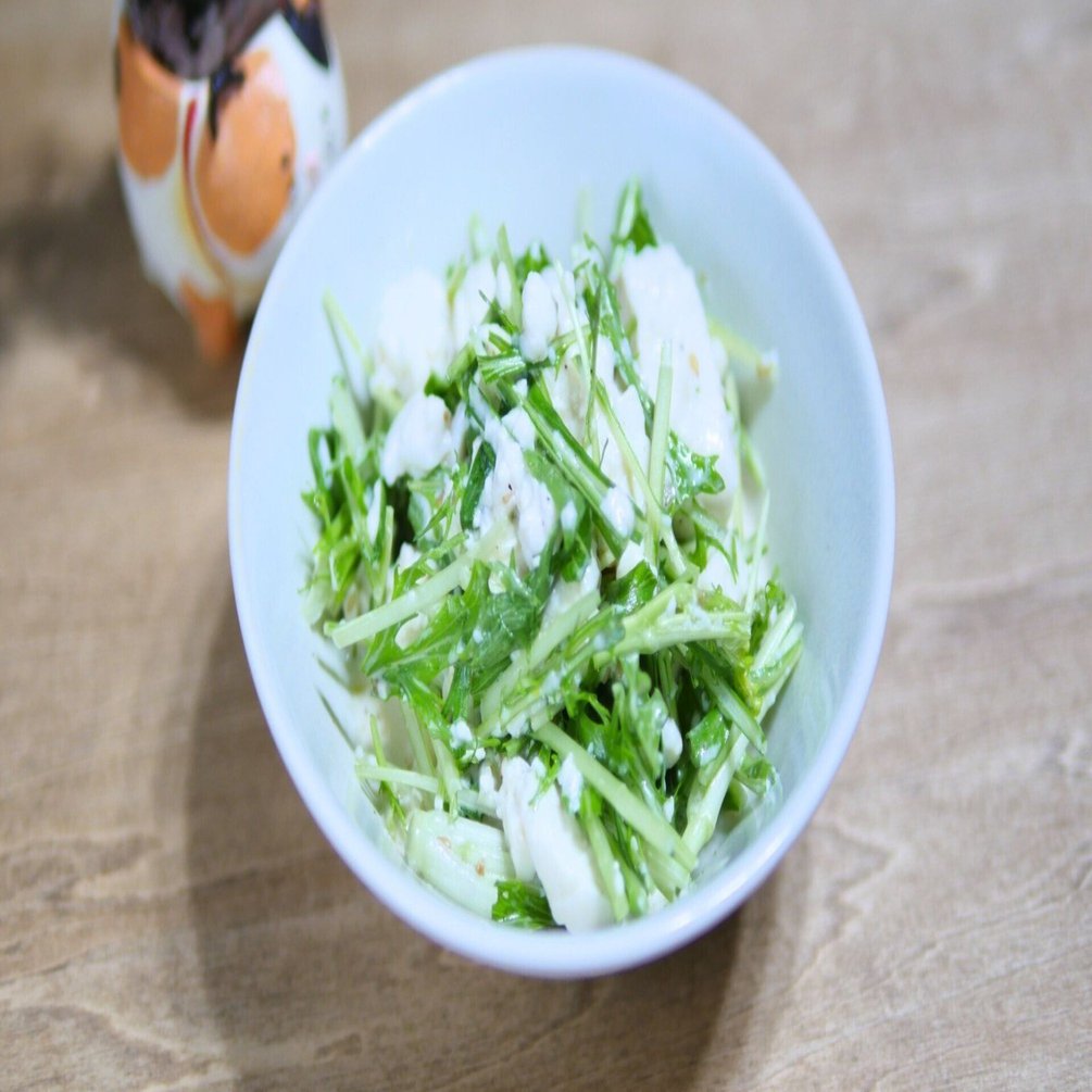 適当に作って、そこそこ美味しい「水菜豆腐サラダ」｜滝村雅晴