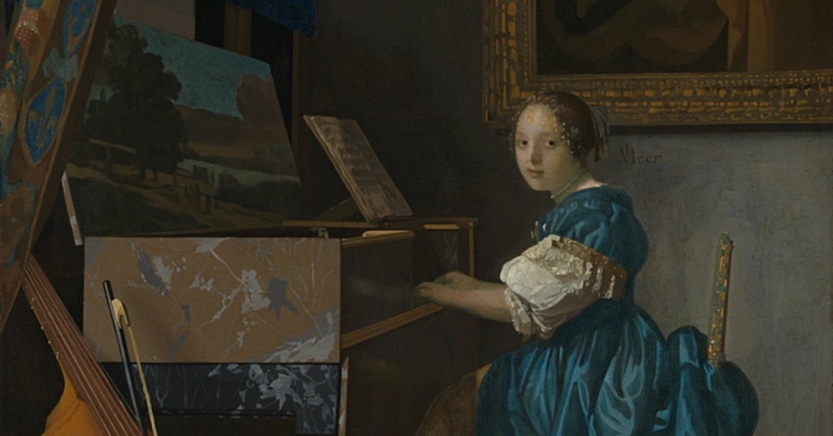 Art｜フェルメール《ヴァージナルの前に座る若い女性》 答えが