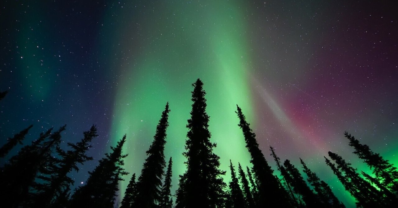 アラスカのオーロラ 原画 アラスカのオーロラ 原画 アラスカのオーロラ