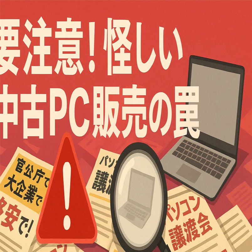 要注意】怪しい中古PC販売の罠 全パターン徹底解説！ チラシ・イベント