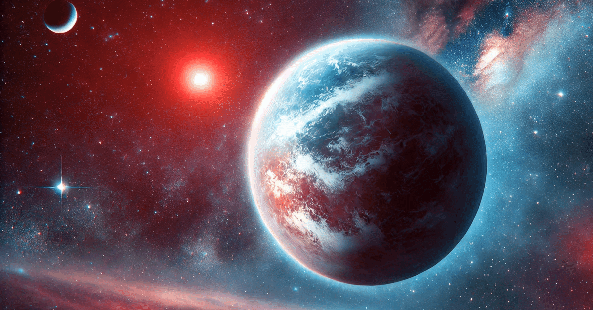 一番の 地球外生命の手がかり、ついに発見：K2-18bにDMS検出｜福岡 浩二 絵画