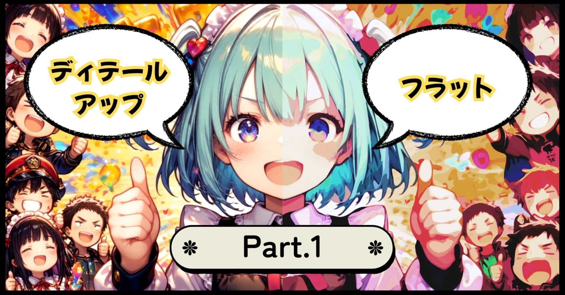 Part.1】 ディテールアップ・フラットLoraの比較検証【Stable