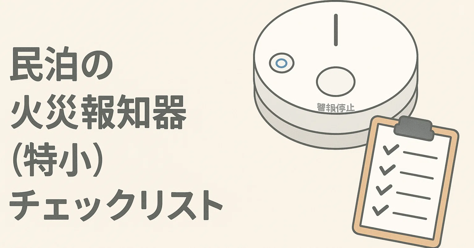 民泊の火災報知器（特小）チェックリスト】現役消防設備士が徹底解説｜aki