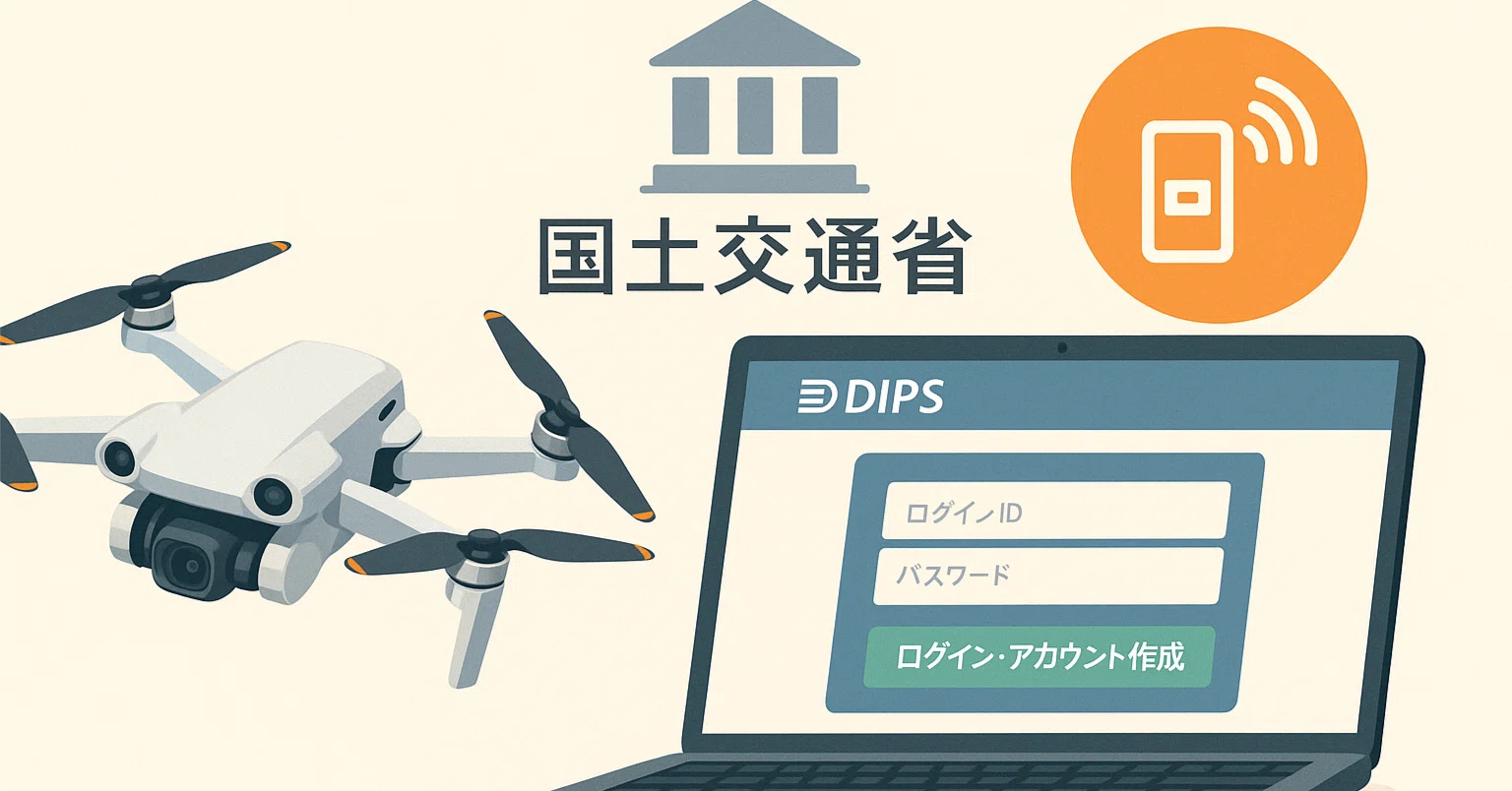 ドローン初登録の備忘録】DJI Mini 4 Proを国交省DIPSで登録して ドローン初登録の備忘録】DJI Mini 4 Proを国交省DIPSで登録して