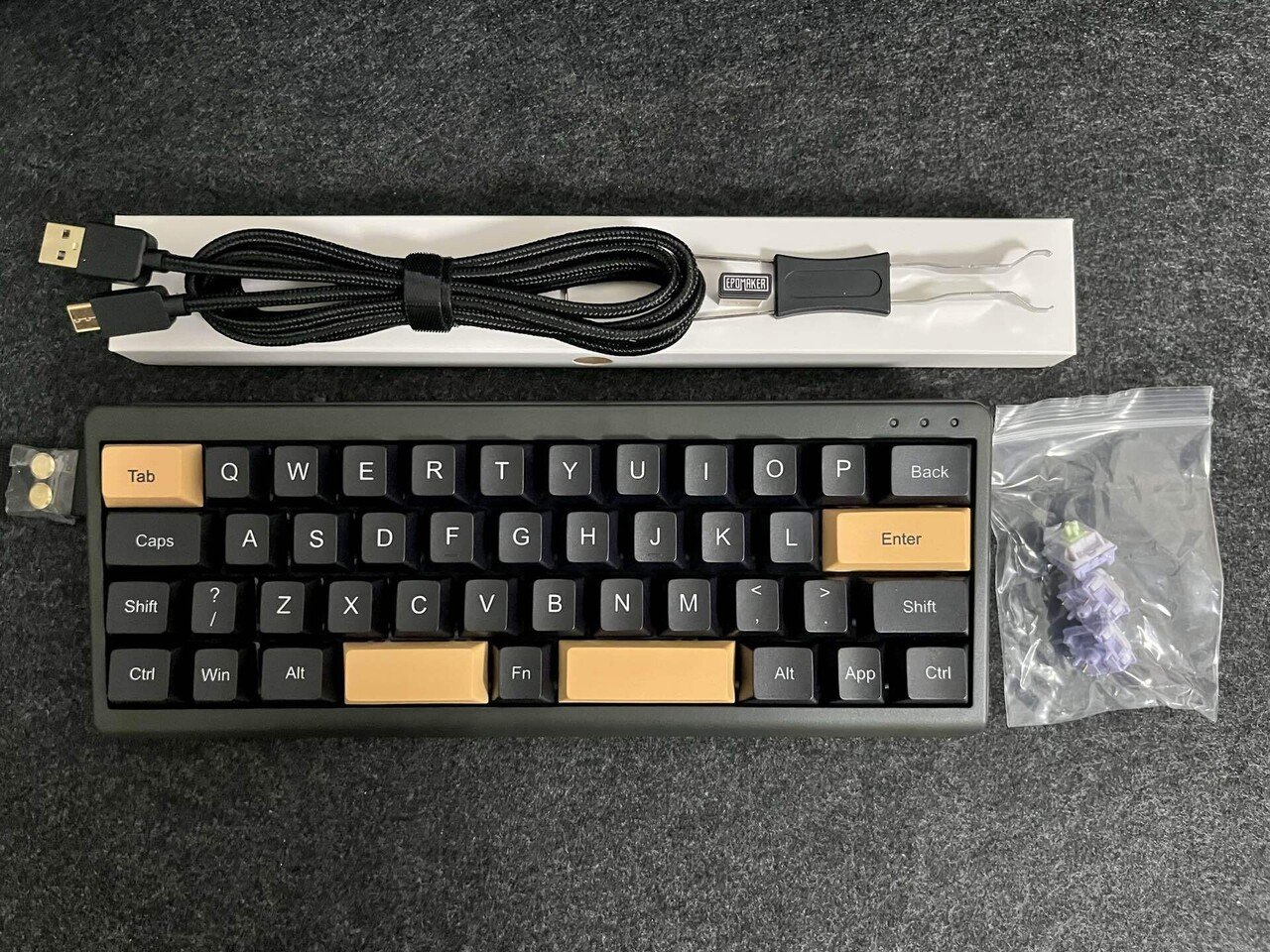 自作キーボード lanケーブル中継 無刻印 CherryMX対応 DSA 1Uサイズ 無刻印キーキャップ 黒 / CAP-DSA1U-BK